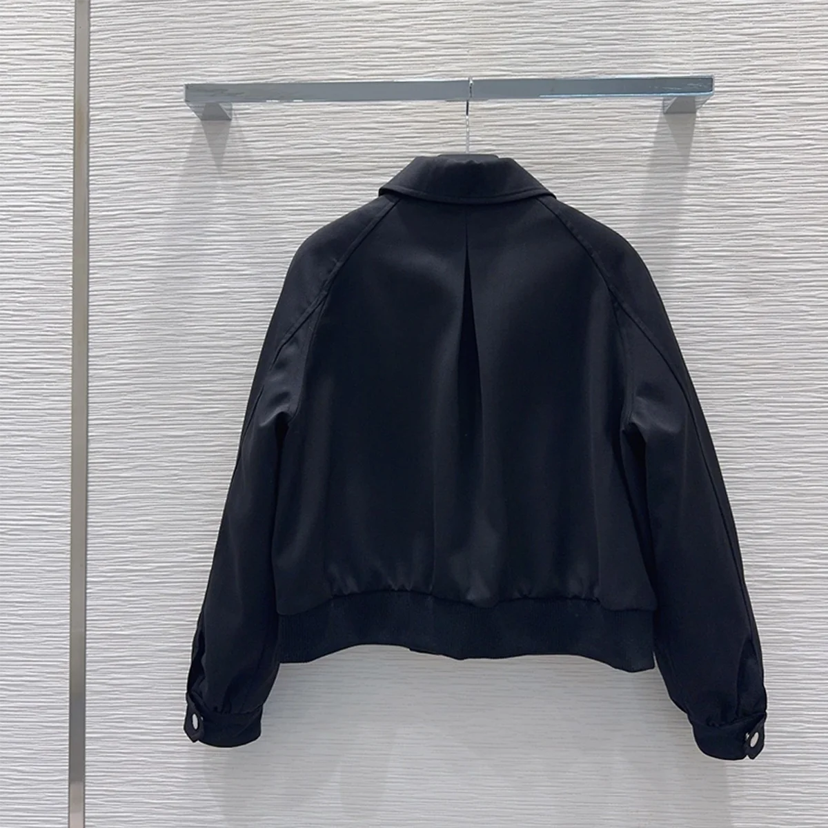 2026 High quality women's collar and pleated short woven jacket jacket2610728