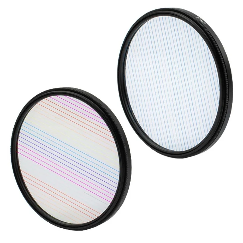 Photography Rainbow Blue Wire-drawing Widescreen Film Effects Filter 82mm Rainbow Wire-drawing