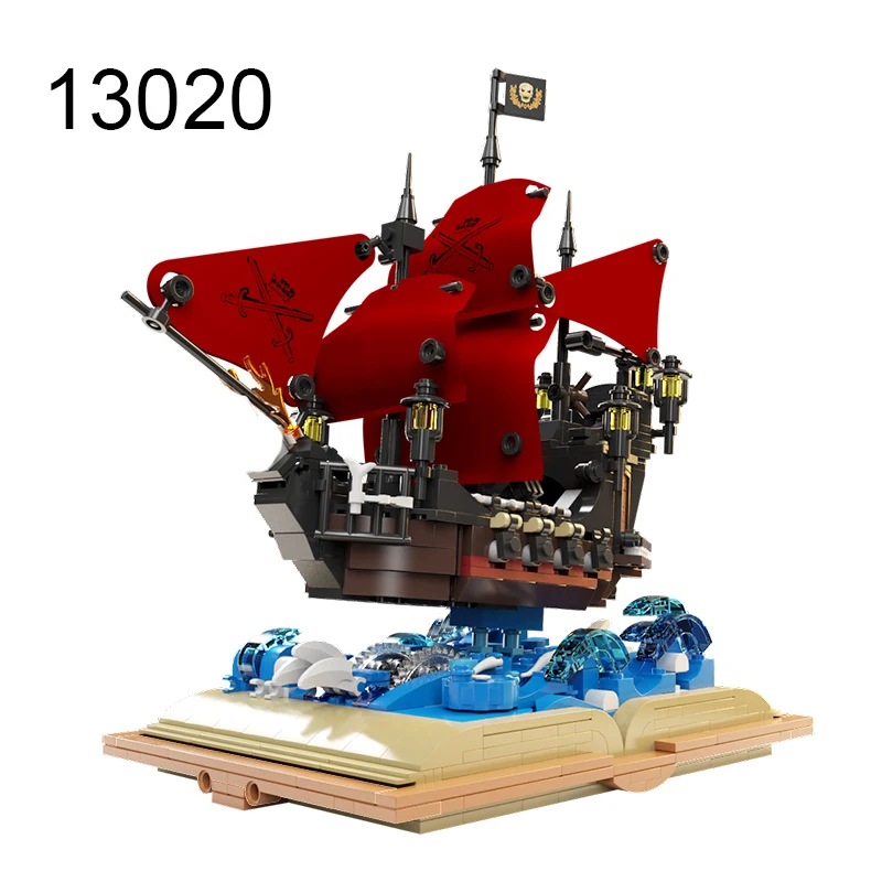 

13020 Swinging Pirates Ship 966pcs Magic Book MOC Model Building Blocks Bricks Creative Toys