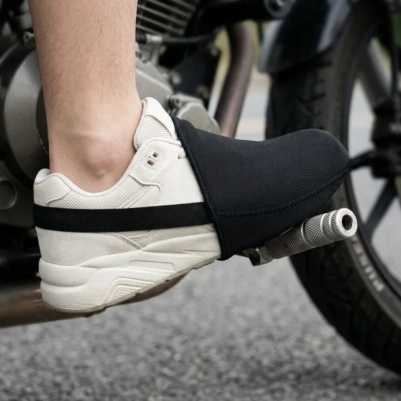 Motorcycle Gear Shift Pad Motorbike Shifter Shoe Cover Boots Protector Anti-Slip Neoprene Riding Guards Scuff Protection Sleeves 2