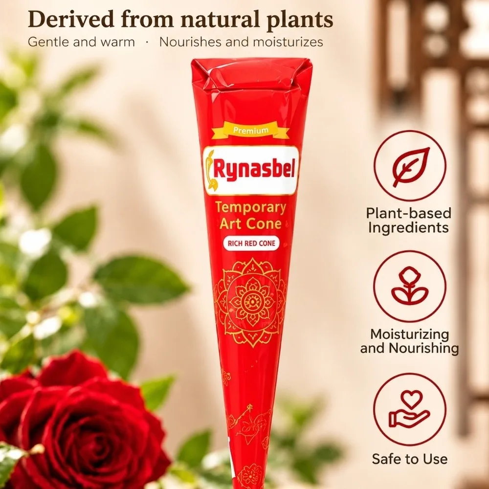 Waterproof Henna Paste Cone Tattoo Paste Multiple Colors Long Lasting Mehndi Body Art Ink Fine Tip Cone Temporary Tattoo