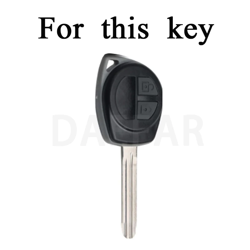 Capa de Borracha TPU Key Fob para Suzuki Swift SX4, ALTO VITARA IGNIS JIMNY Splash Remote Key, 2 Botões