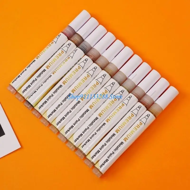 G88D Point Metallic Markers for Rock Painting, Black Paper, Card Making