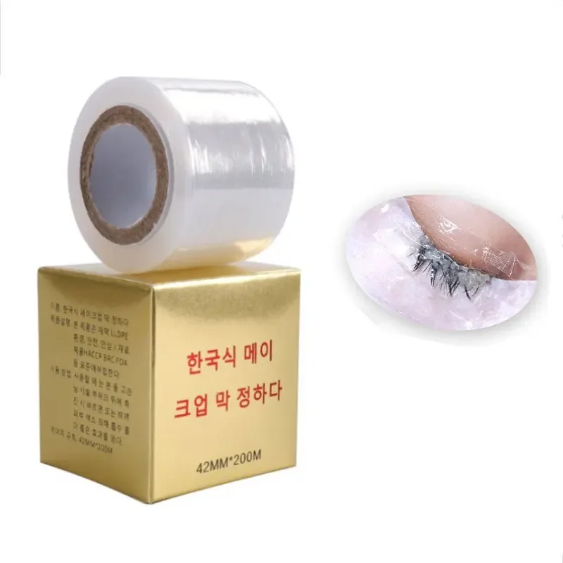 1 rotolo di estensione ciglia finte involucro di plastica trasparente tatuaggio permanente pellicola per sopracciglia strumento professionale per il trucco degli occhi 200M