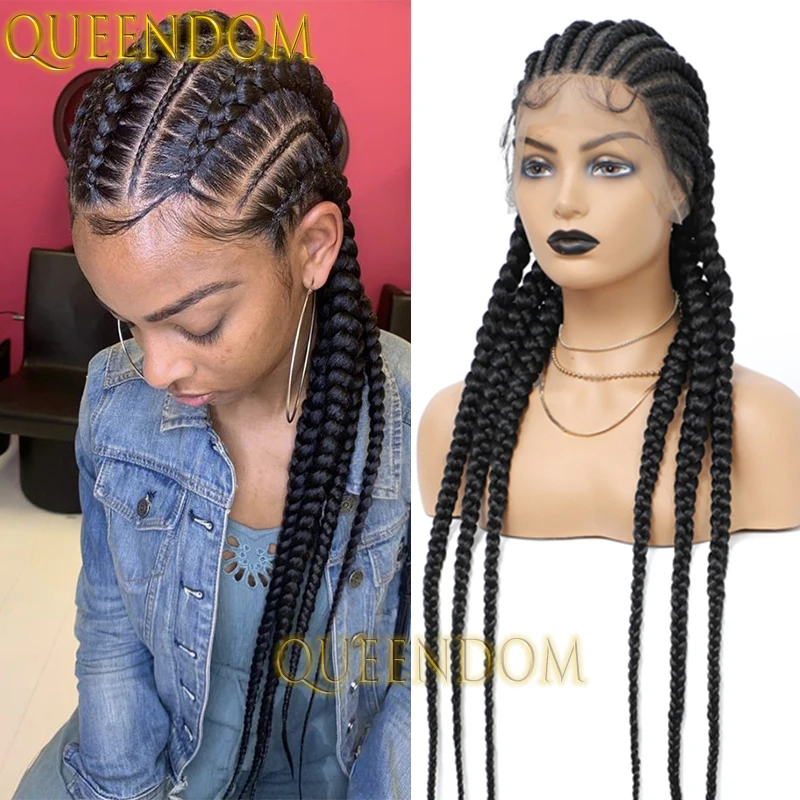 Synthetic Box Braided Wigs Jumbo Knotless 36