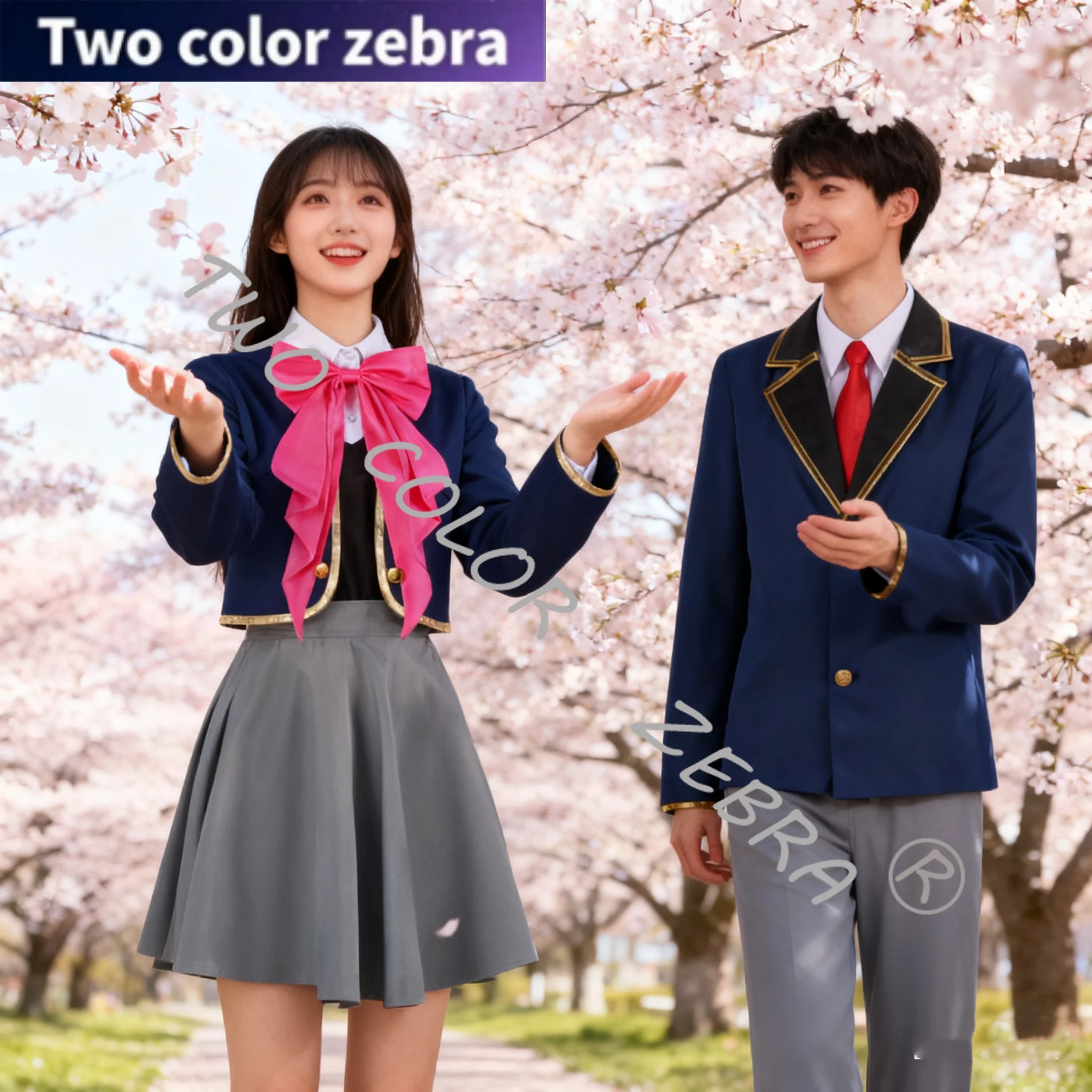 

Anime Oshi No Ko Cosplay Costume Hoshino Rubii Skirt JK Uniform Dress Akuamarin Jacket Pants Blue Uniform Complete Set