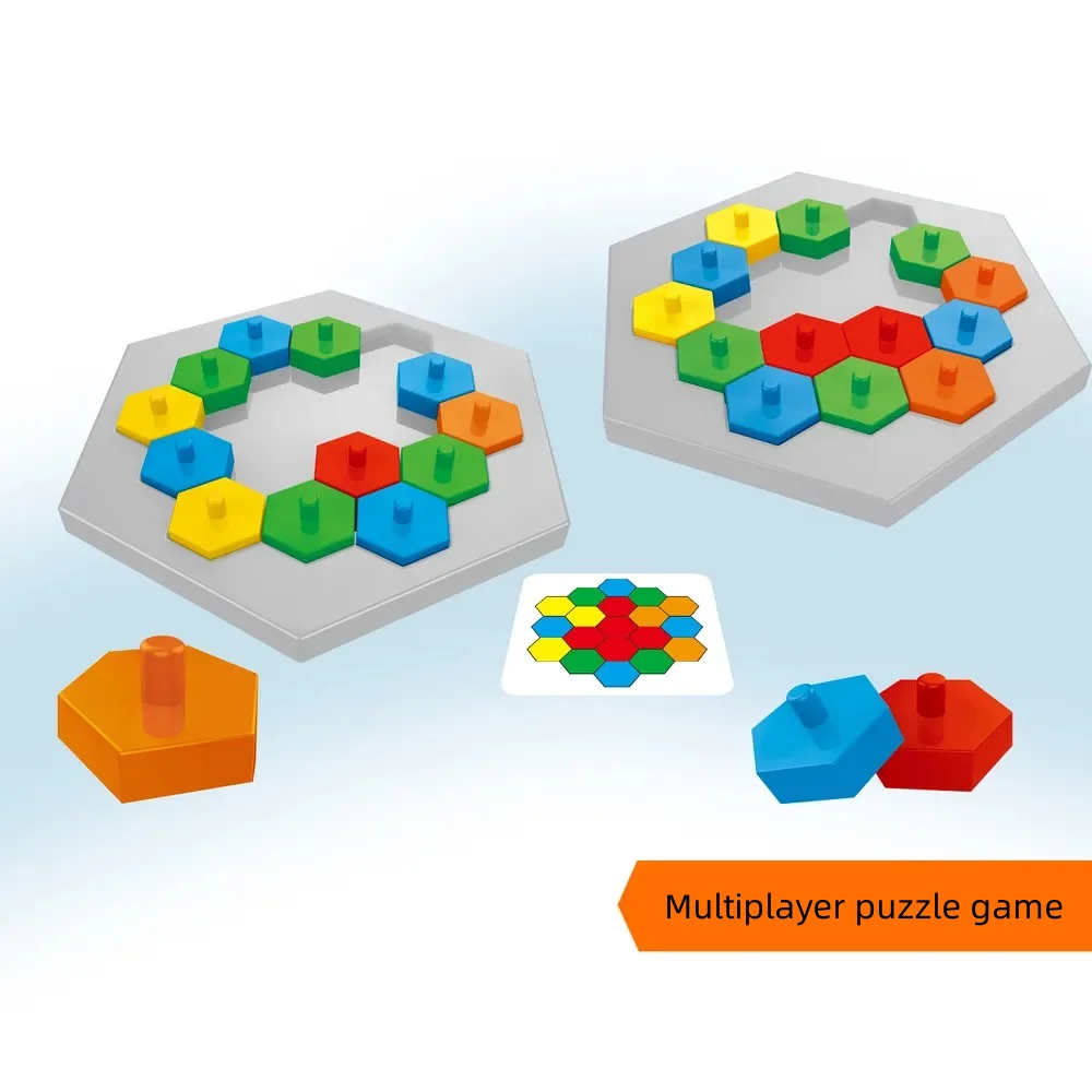 몬테소리 퍼즐 체스 보드 멀티 플레이어 조기 교육 장난감 퍼즐 게임 파티 세트 가족 어린이 크리스마스 선물