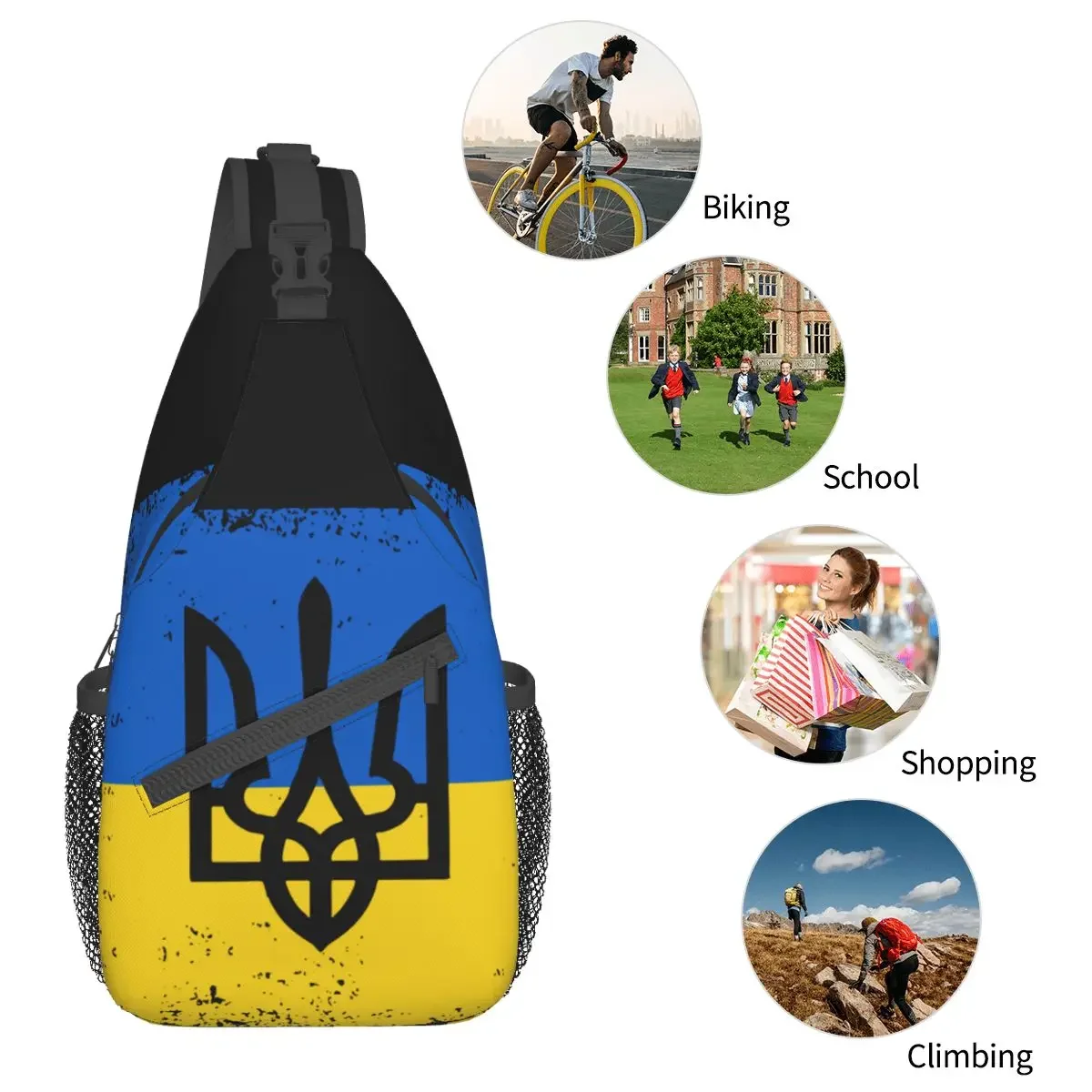 Flag Small Sling Bags zaino a tracolla a tracolla sul petto escursionismo zaini da viaggio borse stampate