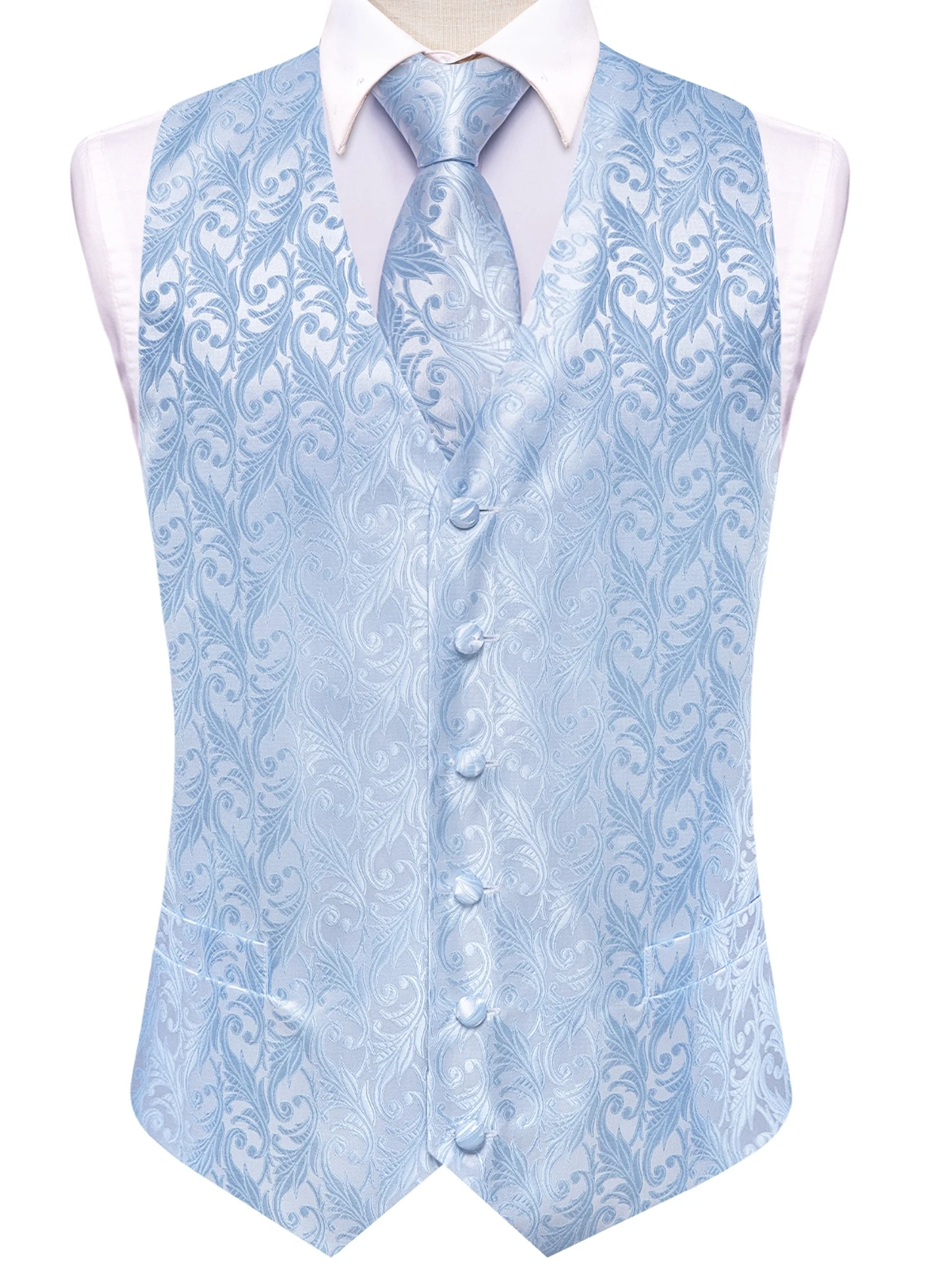 Colete Jacquard Azul Claro com - Men'S Accessories Office avaliação e preço