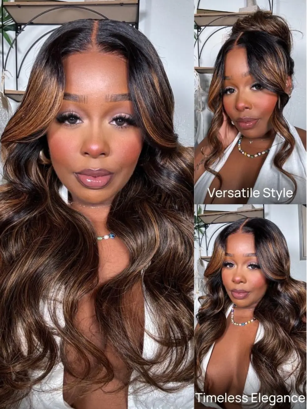 4x4 HD الدانتيل الجبهة الشعر البشري أومبير براون غلويليس شعر مستعار Balayage البني 13x4 الدانتيل الجبهة الباروكات شعر الإنسان الجسم ث