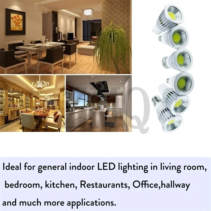 5 قطعة LED الأضواء لمبة GU10 GU5.3 E27 E14 MR16 Led 12 فولت 110 فولت 220 فولت التيار المتناوب 9 واط 12 واط 15 واط LED GU5.3 GU10 COB LED ضوء المصباح