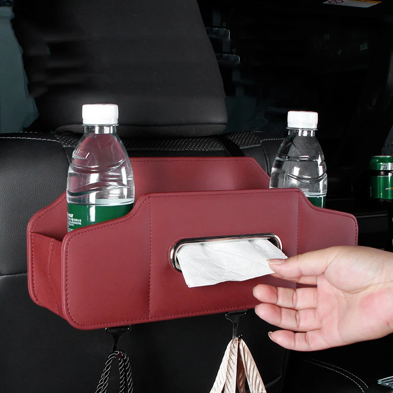 

Multifunctional Car Backseat Organizer - Storage Box with Cup & Tissue Holders, Keep Your Car Interior Neat for Travel