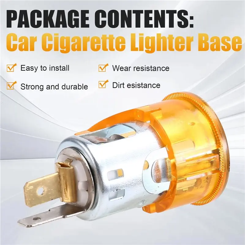 A95E-2X Car Cigarette Lighter Base Cigarette Lighter Socket Plug Elements Bezel 51167052720 For MINI Car Accessories