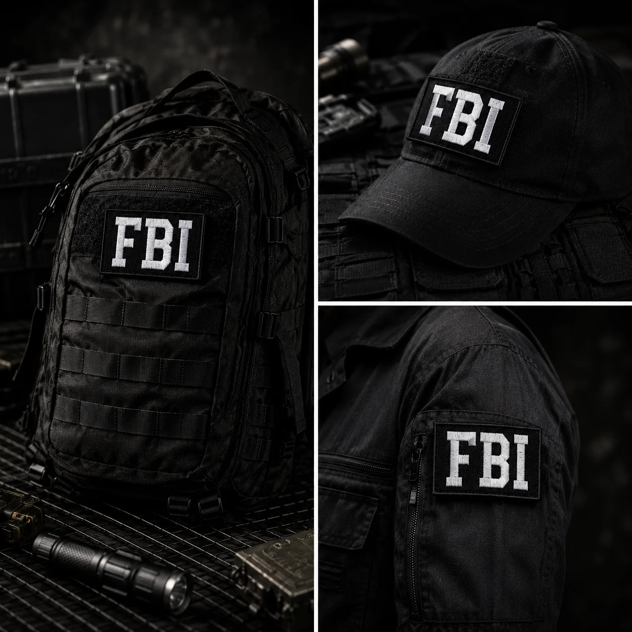 FBI-Buchstaben-Aufnäher mit Klettverschluss, taktischer Stil, Applikation für Rucksack, Weste, Hut, Cosplay-Dekoration – Detail 1
