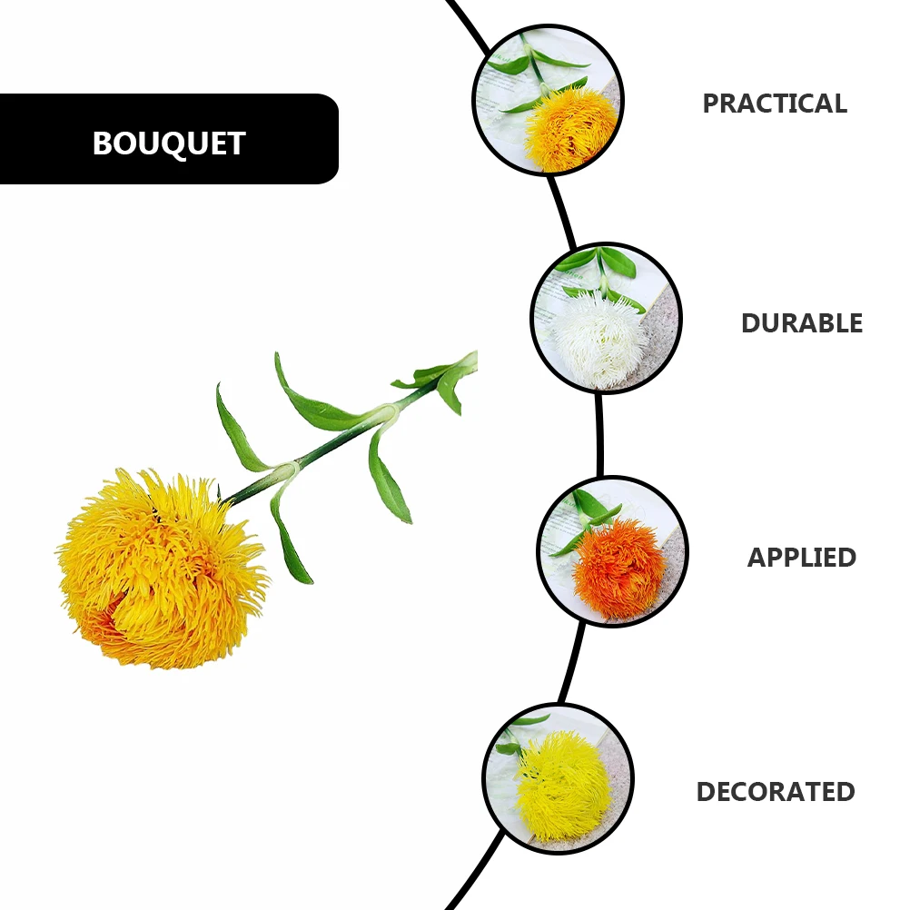 

2PCS Artificial Simulated Flower Decor Home Garden Decor Simulated Flower Adornment Fake Greenery Wedding Bouquet Centerpiece
