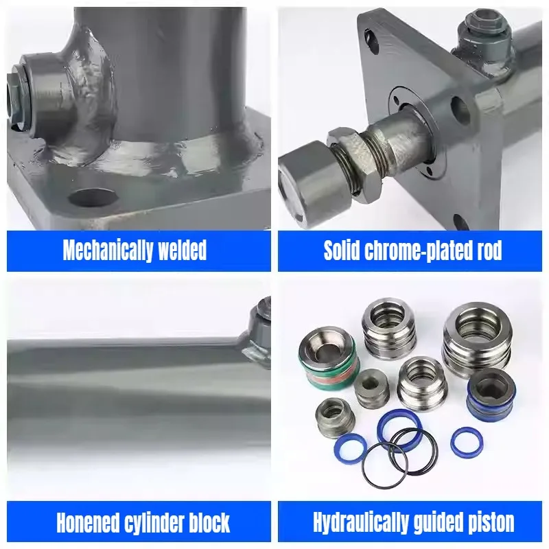 Personalizado 5 toneladas 63 diâmetro do cilindro dobradiça eixo cilindro hidráulico balanço médio eixo ângulo jack