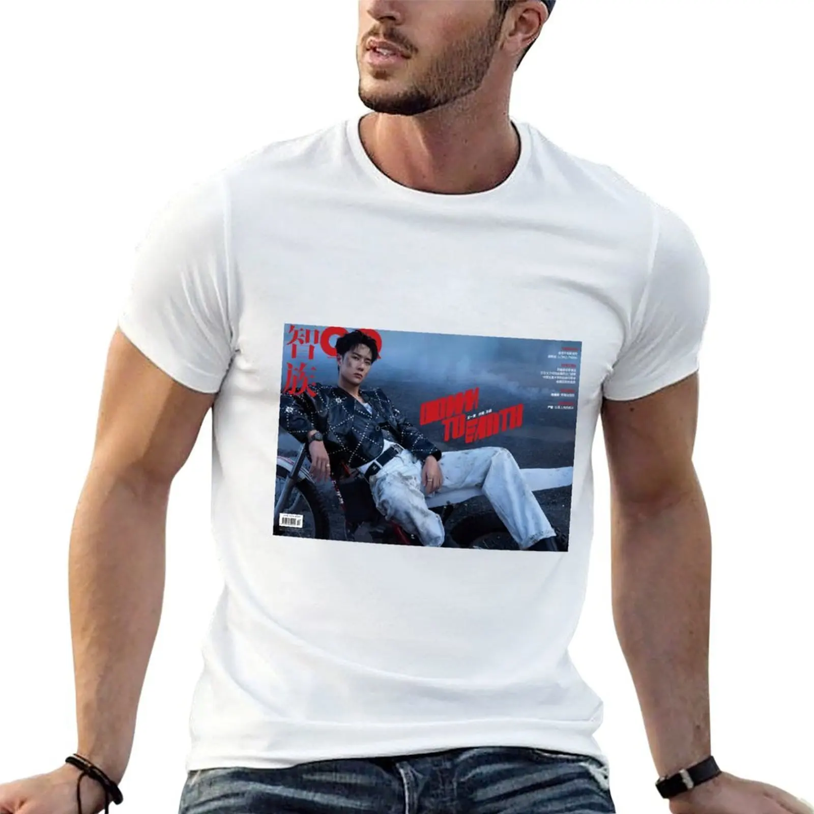 

Wang Yibo T-Shirt t shirts for man slim fit t shirt custom print man t shirts graphic T-shirt