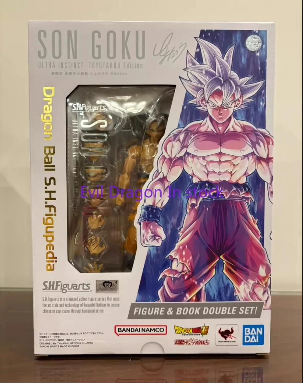 W magazynie Bandai SH Figuarts Son Goku Ultra Instinct Toyotarou Edition Figurki akcji Anime Model Zabawki Figurka Shf Prezent