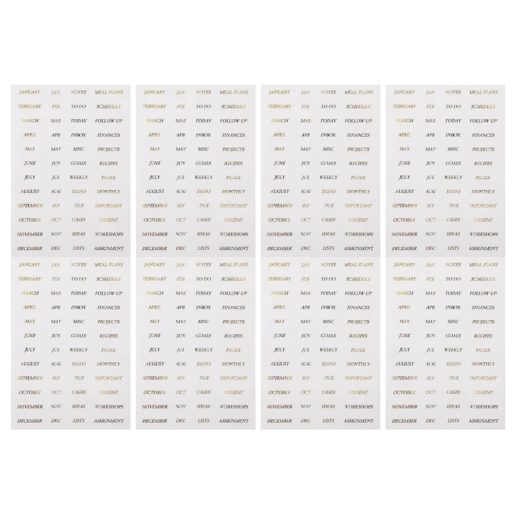 

8 Sheets Decorate Hot Stamping Sticker Child Stickers for Kids Planner Pvc Daily