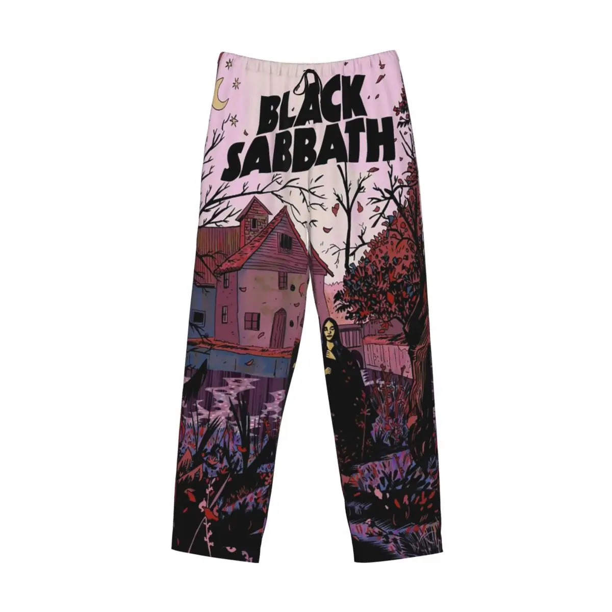 Custom Band Black Sabbath Pajama Pants Men Sleepwear Sleep Lounge Bottoms with Pockets