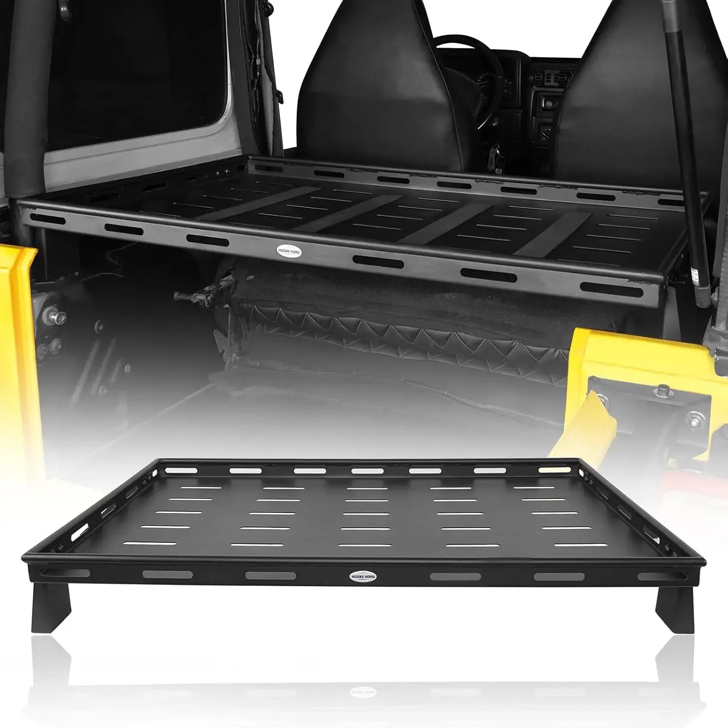 TJ Rear Trunk Cargo Rack Basket Tray Interior Storage Luggage Carrier for 1997-2006 Jeep Wrangler TJ