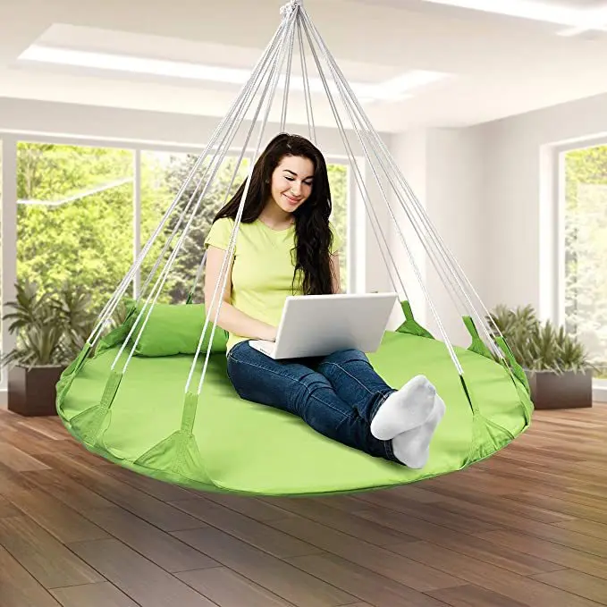 Outdoor Hanging Basket  Hanging Rope Courtyard Garden Hanging Chair Swing Double Multi Person Sofa Tent S,L
