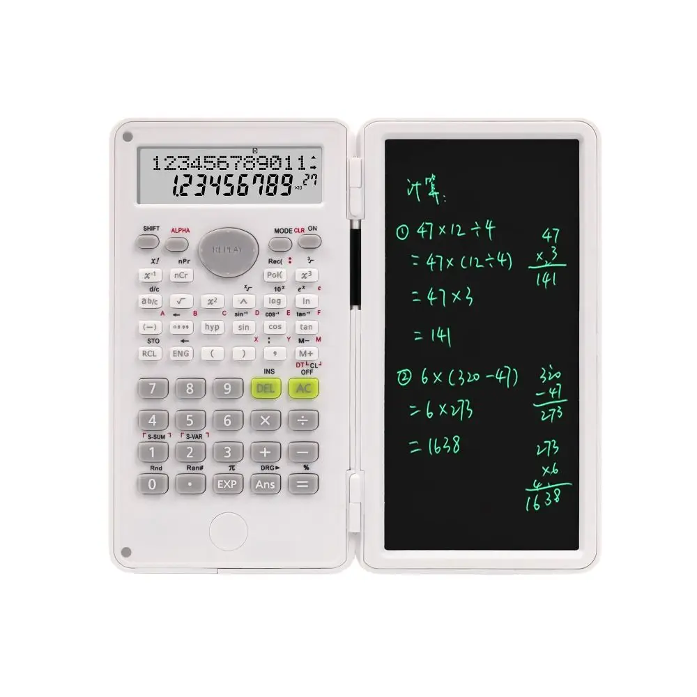 2 in 1 Scientific Calculator 6-inch Large Screen Display Function Calculators with Tablet Portable Foldable