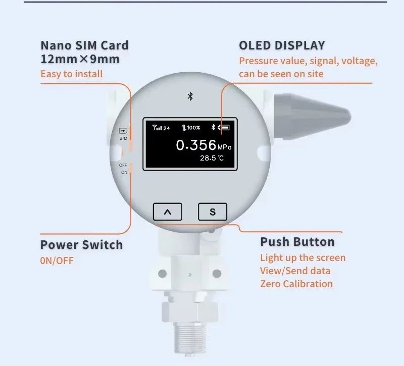 

2025 hot sale ME6001R LoRa 433/470 MHz GSM Water Level Gauge High Accuracy Transmitter Radar Fuel Water Level Measurement Sensor