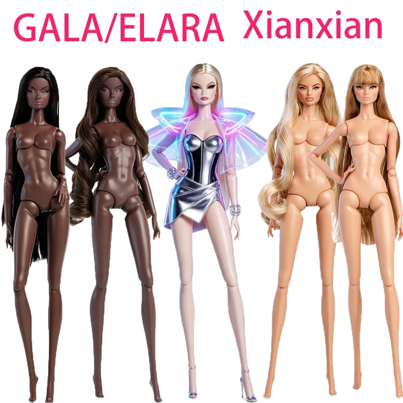 Кукла-супермодель Xianxian GALA/ELARA, 12 суставов, 32 см, с макияжем, нормальная/черная кожа, крутая девчонка, игрушка для переодевания, коллекционный подарок