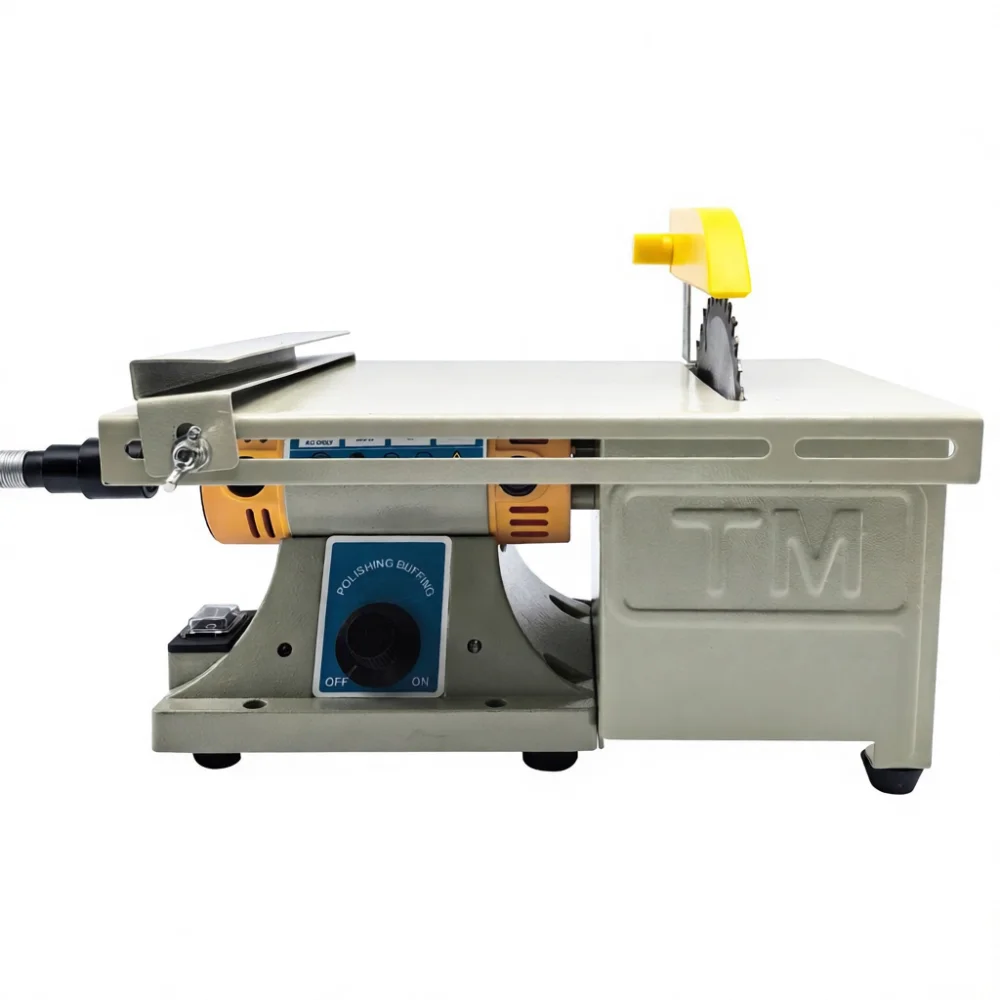 TM2 Bench Polishing Machine Dual Shaft Electric Buffer Grinder Professional Tool For Metal Wood Jewelry Surface Refurbish