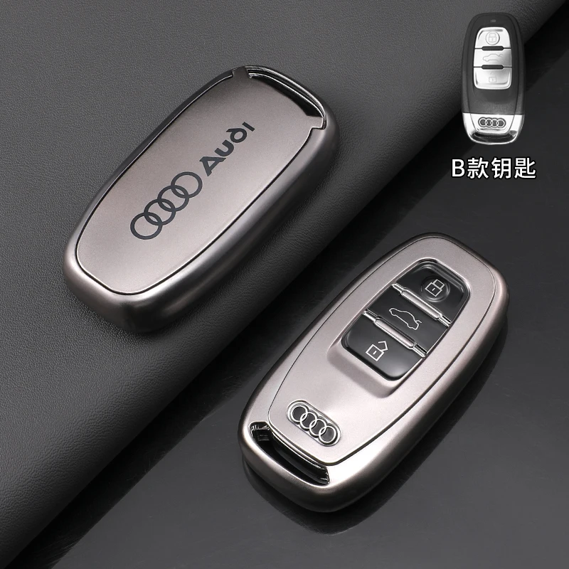Car Key Case Full Cover Smart Remote Shell Fit For AUDI A4 A5 A6 B6 B7 B8 A7 A8 Q5 Q7 R8 TT S5 S6 S7 S8 A8L SQ5 Auto Accessories