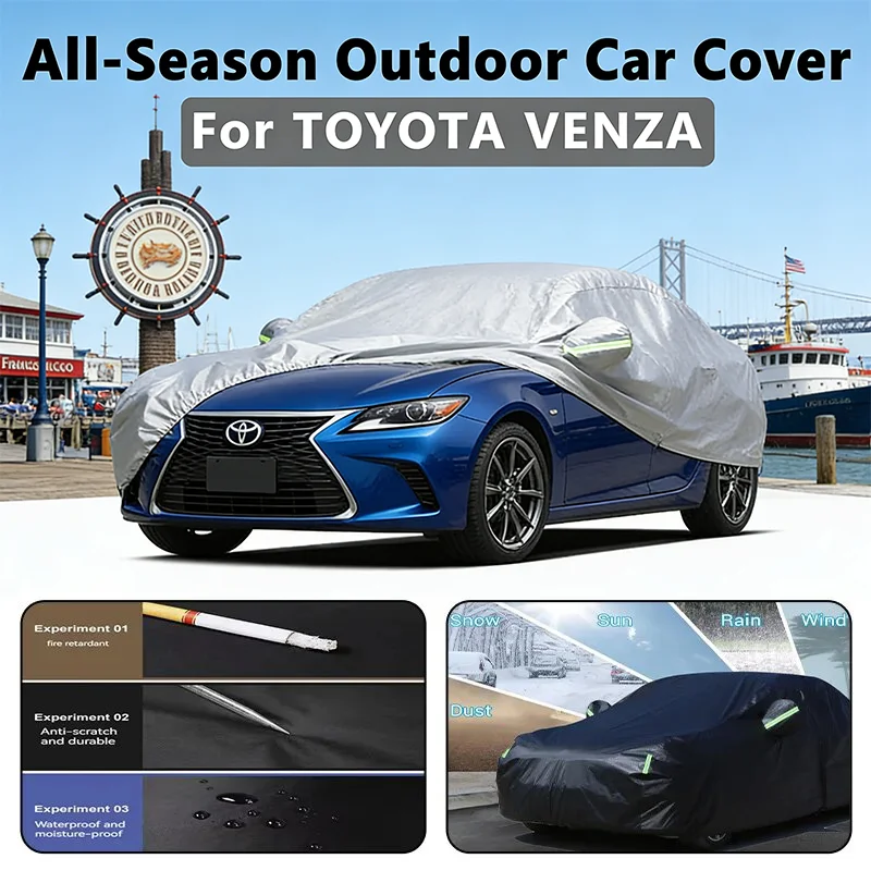 

All-Season Car Cover for TOYOTA VENZA Outdoor Full Protection, Waterproof Dustproof Heat-Resistant