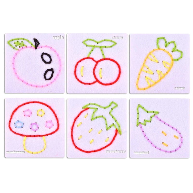 Y4QA Safe Threading They They Craft Project เย็บผ้าปักของเล่นเด็กวัยหัดเดินเรียนรู้ก่อนการเรียนรู้ของเล่นก่อน