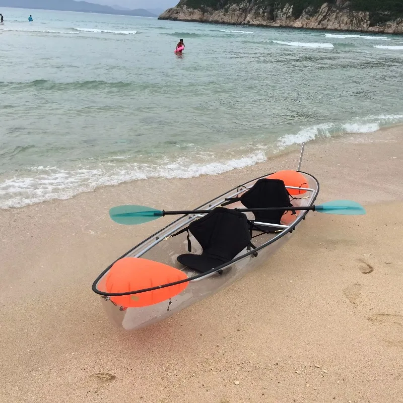 11ft Kayak 2 Person Double Double Seat Wholesale, Excursion Clear Crystal Kayak, Transparent Fishing Kayak