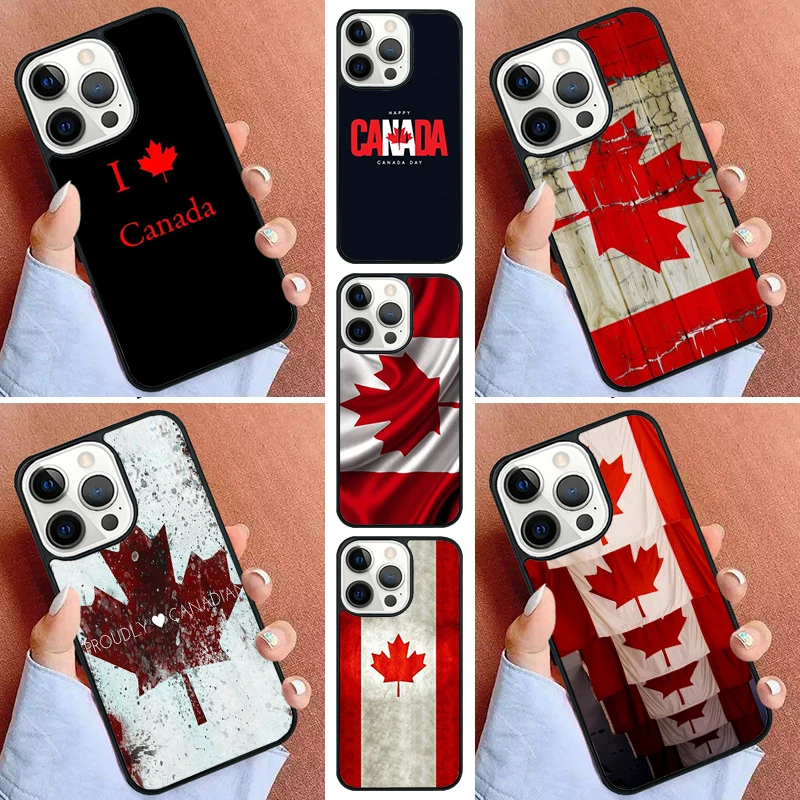 Canada Flag Maple Leaf Red Phone Case For iPhone 16 15 14 Pro Max 11 13 12 Mini Max SE 2020 6s 7 8 Plus Cover Capa