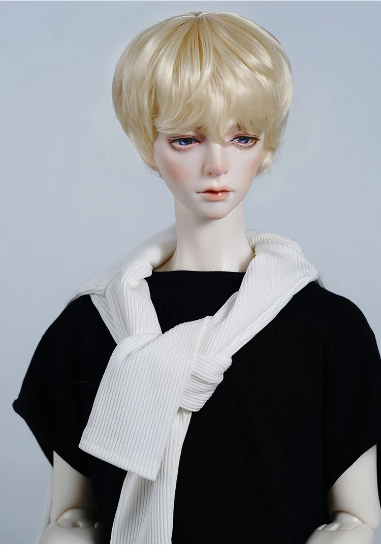 BJD doll wig suitable for 1/3 1/4 1/6 size bjd boy wig cute versatile short hair 1/3 1/4 1/6 wig doll accessories (five colors)