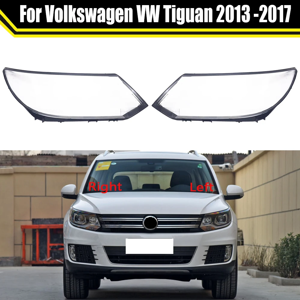 Car Front Headlight Headlamp Light Glass Lens Case Lampshade Auto Shell Cover For Volkswagen VW Tiguan 2013 2014 2015 2016 2017