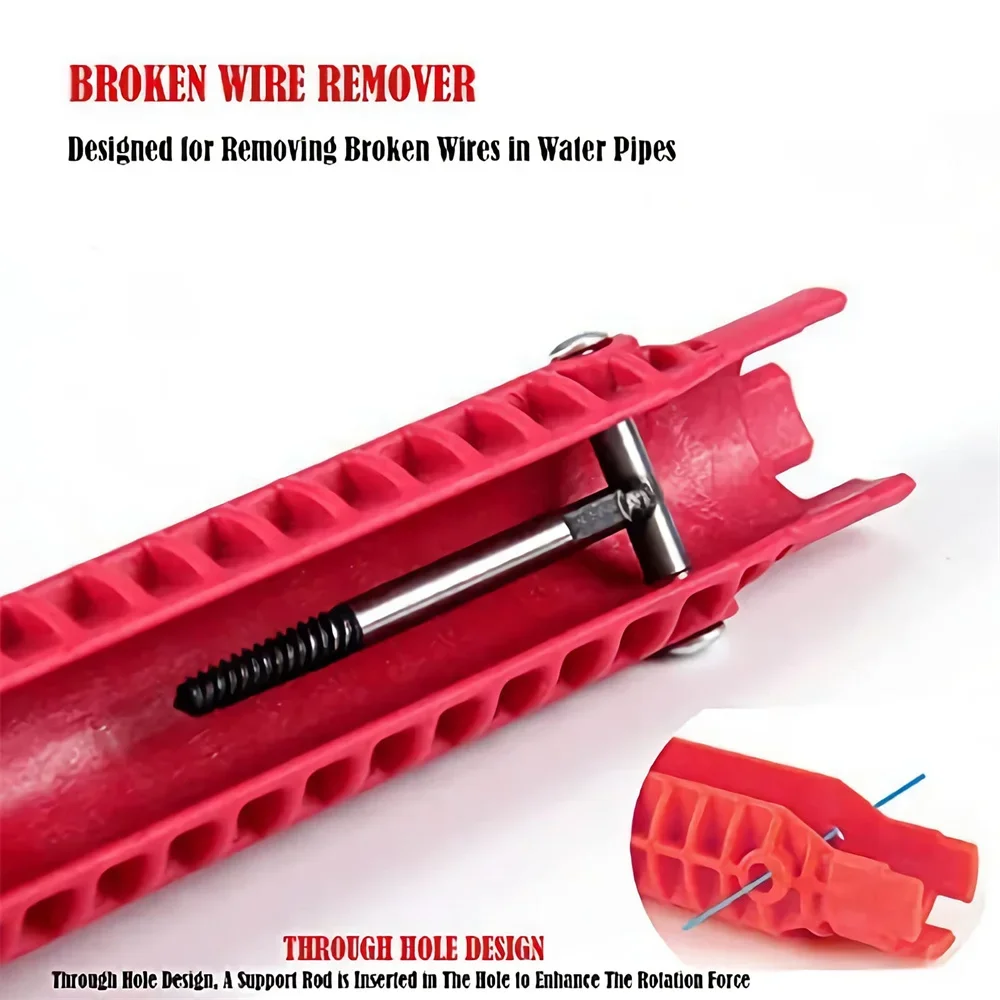 Imagem -04 - Anti-slip Kitchen Sink Repair Tool Flume Wrench Banheiro Multifuction Chave de Montagem Torneira Instalação do Encanamento em 1
