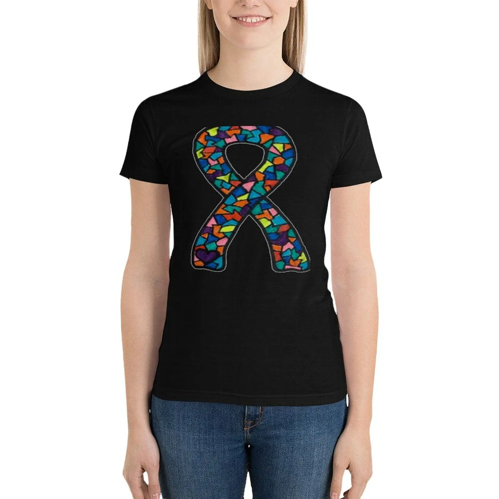 

Dissociative Identity Disorder DID Multiple Personality Disorder MPD Awareness Ribbon (Hand Drawn) T-Shirt