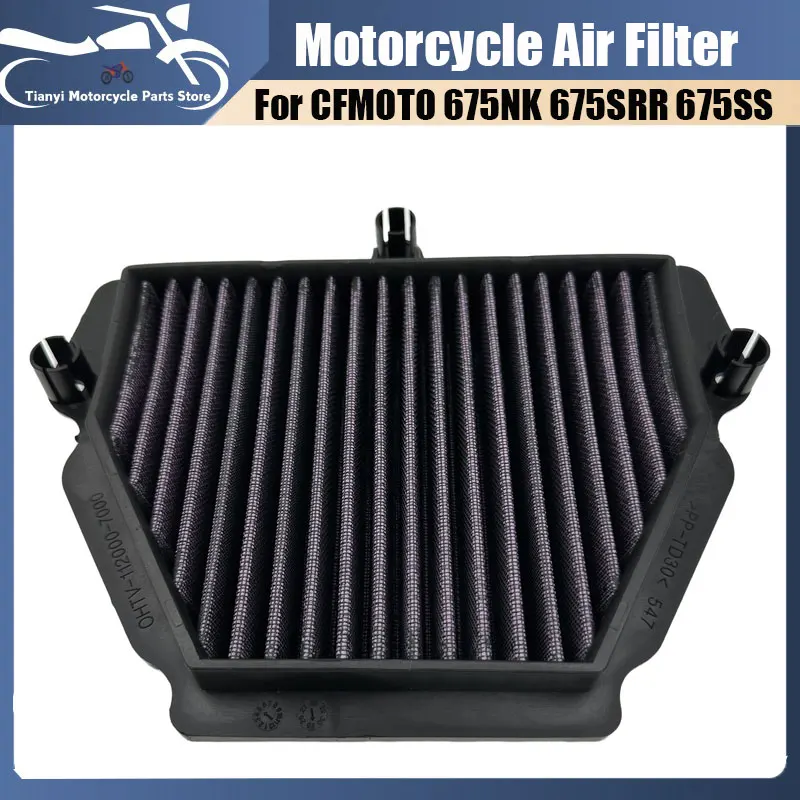 

Motorcycle Replacement Engine Air Filter Cleaner High Flow For CFMOTO 675NK 675SRR 675SS P-CF67N25-01