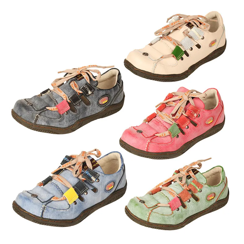 New Y2K Vintage Handmade Breathable Soft‑Sole Casual Flat Shoes, Trendy Versatile Comfort Fashion Women Daily Street Footwear