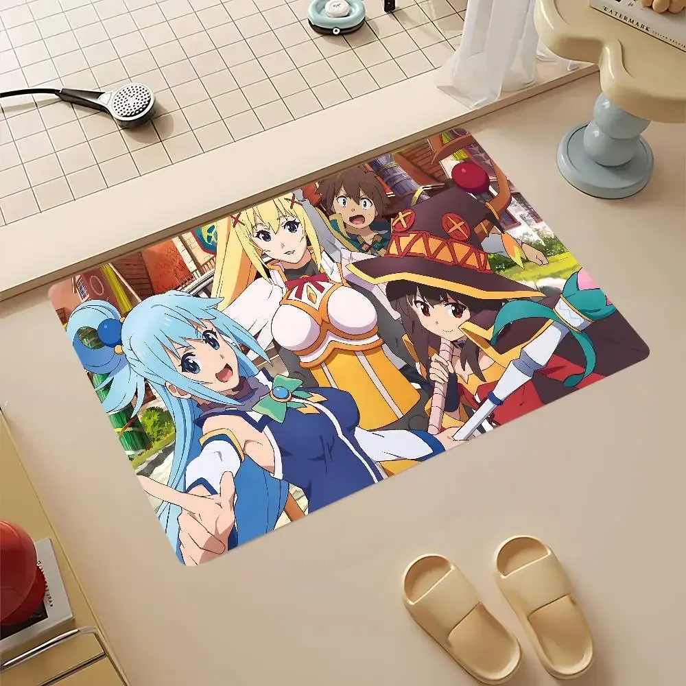 K-KonoSuba سجادة باب مدخل الشمال نمط غرفة نوم غرفة المعيشة ممسحة شرفة المنزل المضادة للانزلاق ديكور المنزل الحديث
