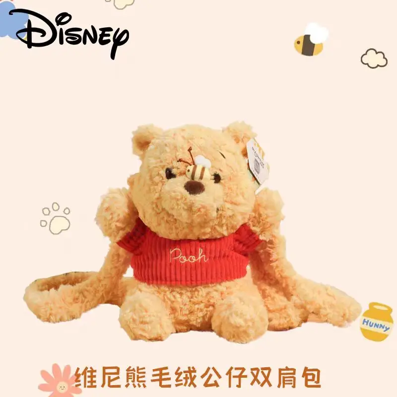 High Quality Genuine Disney Winnie Plush Little Bee Pooh Bear piglet Stitch Stuffed Toy Children Birthday Christmas Gift Dolls