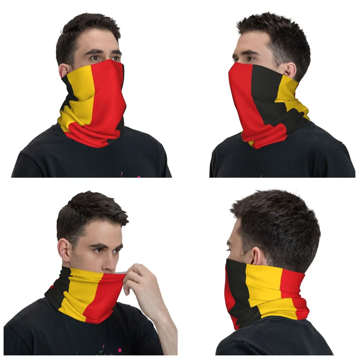 Custom Germany Flag Winter Headband Neck Warmer Women Men Hiking Camping Tube Scarf German Patriotic Face Bandana Gaiter