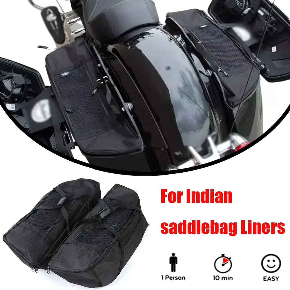 

Motorcycle For Indian Challenger Saddlebag Liners Waterproof Luggage with Mounting Straps Liners Bags