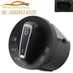 5GG941431D 5GG941431 Auto Headlight Switch Automatic Controller Knob Car 5GG 941 431 D Fit For Volkswagen Golf 7 MK7