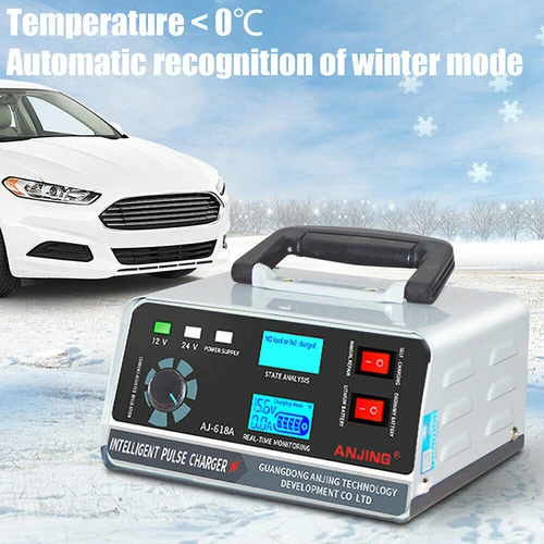 Imagen 2 del producto Cargador de batería inteligente para coche, 400W, 40A, 12V/24V, goteo, reparación de pulso inteligente para coche, camión, barco y motocicleta