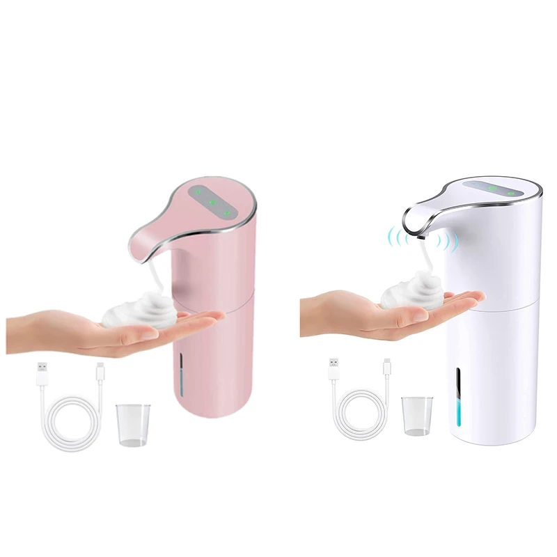 SEWS-450Ml Automatic Soap Dispenser Touchless Foaming Soap Dispenser Rechargeable Waterproof Foam Soap Pump Dispenser