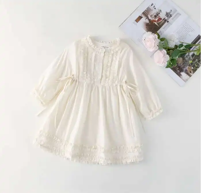 

New Baby Girls Long Sleeve Sweet Dress, Princess Kids Fashion Party Dress 2-6T