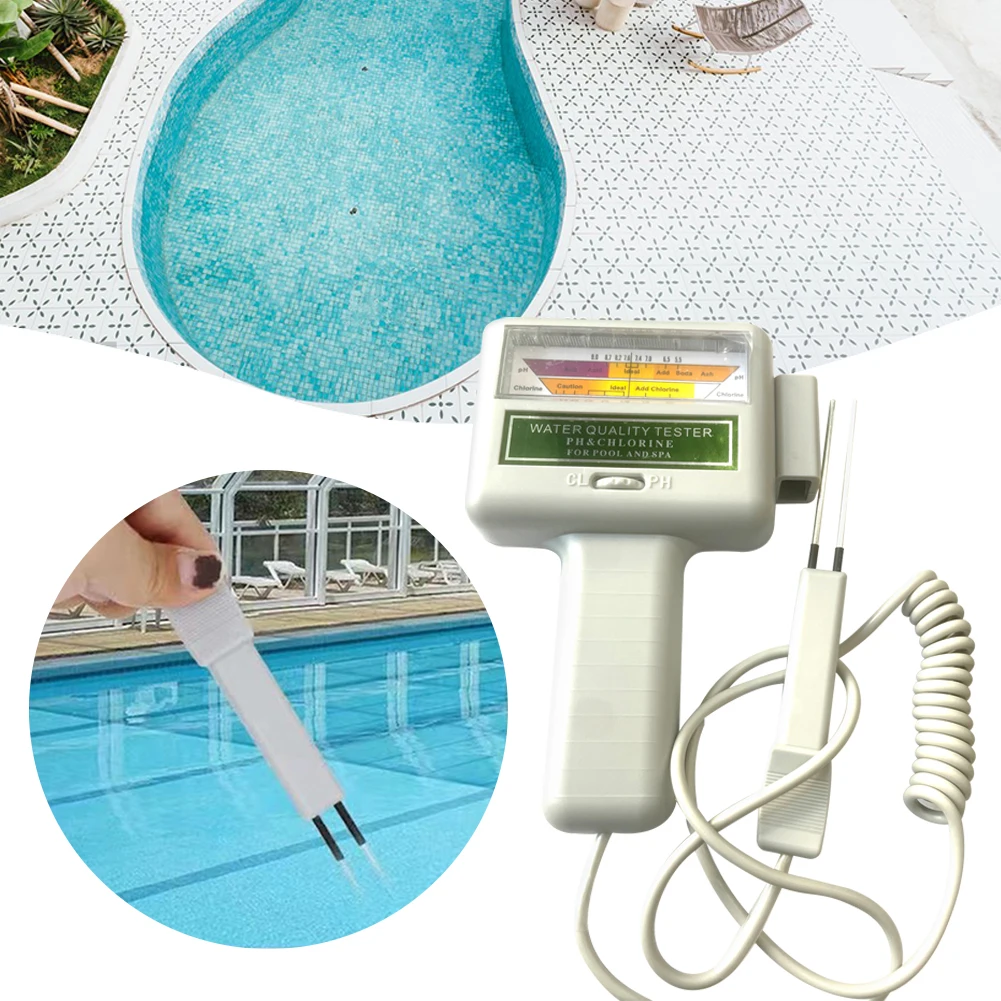 PH Chlorine Tester For Pool Water Portable Lightweight Testing Device For Spa Aquarium